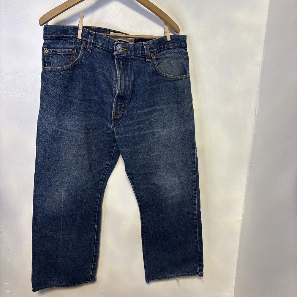 Levis 517 Jeans Mens 38x30 Blue Denim Bootcut Medium Wash Zip Fly Five Pocket